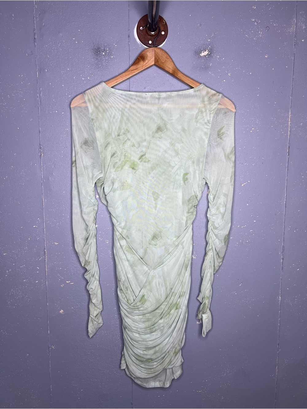 FREE PEOPLE - KATANA MINI DRESS IN SAGE COMBO Size Small - Picture 6 of 8